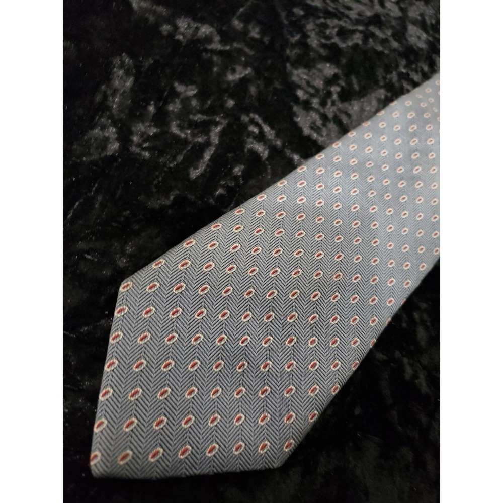 Stafford Blue Red Mens Neck Tie Geometric Career Wear Office